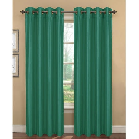 Kim Faux Silk Extra Wide Grommet Curtain Panel Pairs Walmart Com