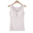 thumbnail image 4 of Womens Undershirt Built-in Pad Pajama Top Lightweight Short Sleeve Nightwear Casual Base Layer, 4 of 4