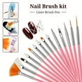 thumbnail image 4 of Nail Art Brush 22 Piece Set, 2 Way Acrylic Silicone Engraving Pen Dotting Pen Tools Nail Art Kit, Resin Nail Art Palette, 4 of 8
