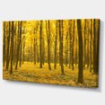thumbnail image 2 of Bright Yellow Autumns Forest - Modern Forest Canvas Art, 2 of 4