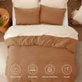 thumbnail image 2 of U by Bedsure 3 Pieces King Comforter Bedding Set, Caramel Comforter Set for All Seasons, 1 Lightweight Prewashed Comforter and 2 Pillowcases,King,Caramel, 2 of 6