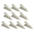 thumbnail image 3 of 2 Poles Electronic Test Clamp, Gold Plated Brass Replacement Portable 10Pcs 10A Rated Current  Clip Safe  For Car Battery Grey, 3 of 8