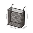 thumbnail image 3 of Dongrere Metal Mesh Hanging Pen Holder with Hook, Desk Side Storage Basket for Office Classroom Supplies, Black, 3 of 6