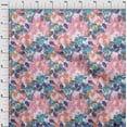 thumbnail image 3 of oneOone Silk Tabby Rose Pink Fabric Leaves Watercolor Quilting Supplies Print Sewing Fabric By The Yard 42 Inch Wide, 3 of 4