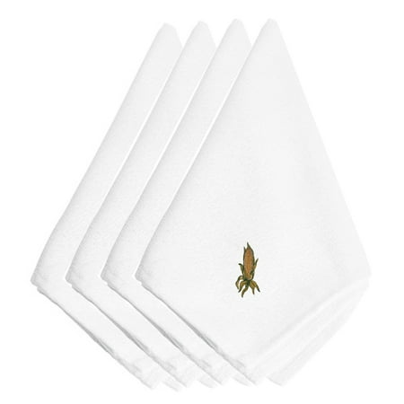 

Carolines Treasures EMBT3818NPKE Fall Ear of Corn Embroidered Napkins Set of 4 20 x 20 multicolor
