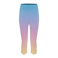 thumbnail image 7 of ManxiVoo Women High Waist Cropped Pants Elastic Comfort Stretch Casual Capri Leggings for Everyday XL Size Light Blue, 7 of 7