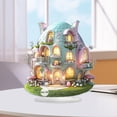 thumbnail image 4 of Xihbxyly Decoración de Castillo con Huevos de Pascua y Conejos, Diseño 2D Original, Artesanía de Calidad, Ideal para Escritorio o Vitrina, Ambiente Festivo, Ideal para Reuniones de Pascua, 1 Juego de, 4 of 7