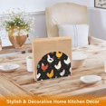 thumbnail image 5 of Chicken and Leaves Napkin Holder for Table Clear Napkin Stand Paper Holder Acrylic Organizer Dispenser Napkins for Dinner Kitchen Restaurant Room, 5 of 8