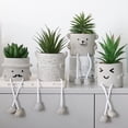 thumbnail image 4 of Decoración del hogar del escritorio de entrada, marco de pared artificial de plantas artificiales en maceta de expresión, 4 of 6