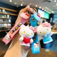 thumbnail image 2 of Nuevo llavero Kawaii Sanrio Hello Kitty lindo dibujo animado KT gato muñeca llavero mochila colgante decoración joyería regalos para amigos xuanjing  unisex, 2 of 2
