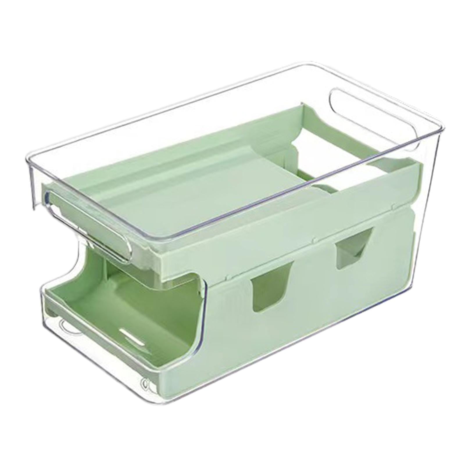 Fiocias Household Fridge Organizer Organization Storage Bins for Cabinet Cupboard Drawer Green