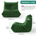 thumbnail image 2 of Wubio Bean Bag Chairs for Adults, Giant Lazy Floor Sofa with Memory Foam, Comfy Cordury Fireside Chair Beanbags for Living Room Apartment Dorm Office, Green, 2 of 16