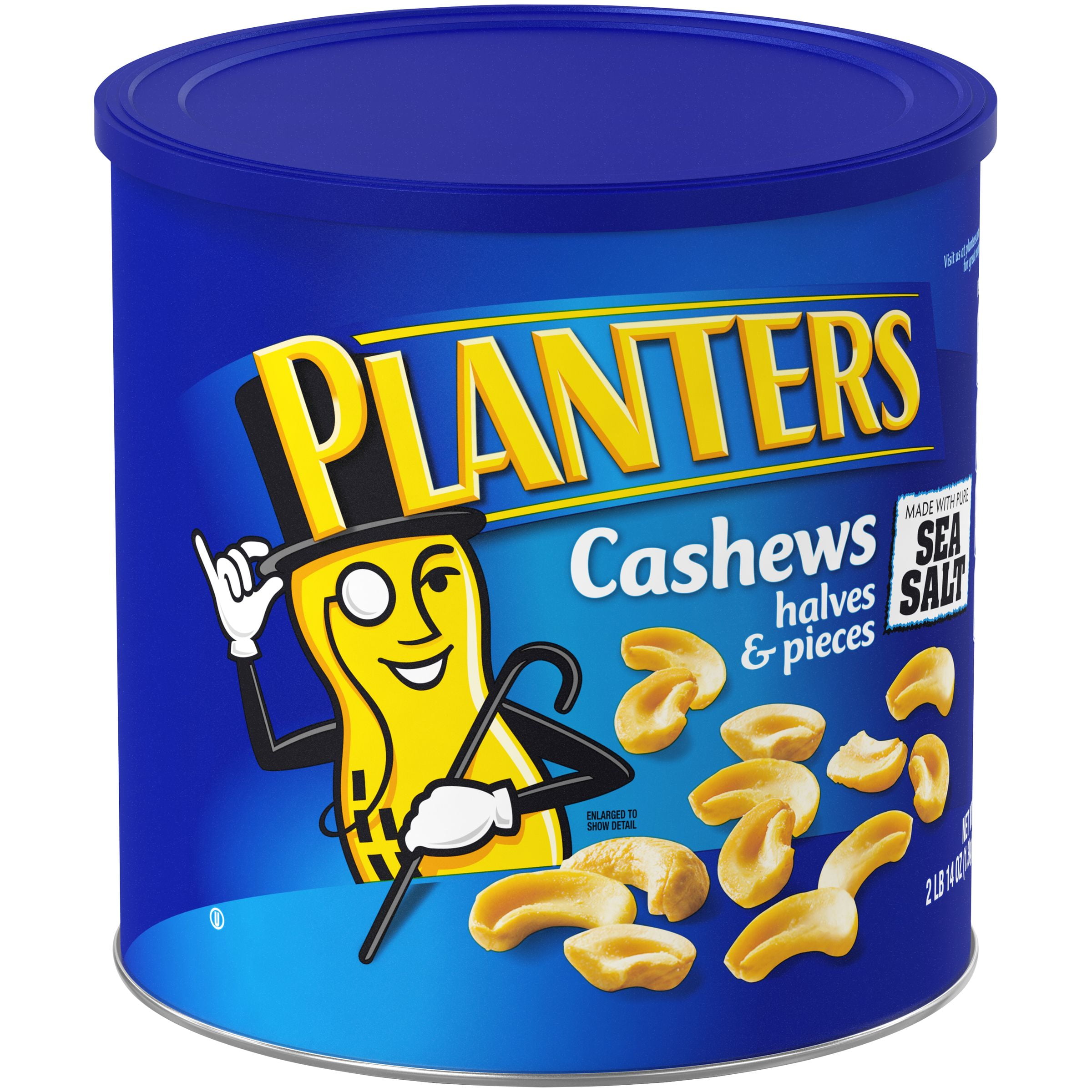 Planters Cashew Halves & Pieces, 46 oz Canister