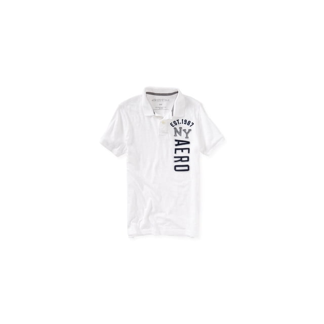 Polo de Rugby Aeropostale NY AERO blanco mediano