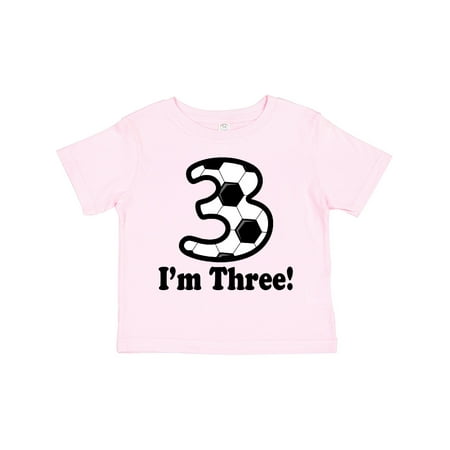 

Inktastic 3 Year Old Soccer Party 3rd Birthday Boys or Girls Toddler T-Shirt