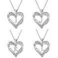 thumbnail image 3 of BGZLEU Heart Initial Necklace for Women, Silver Dainty Letter Pendant Necklaces, Personalized Initial Charm Alphabet Jewelry Valentines Mother's Day Anniversary Christmas Birthday Gift（D）, 3 of 8