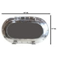 thumbnail image 2 of Polished Aluminum Nautical Marine Oval Ship Porthole Folding Wall Mirror 19"L, 2 of 8