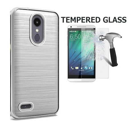 Chrome Cage (LG Rebel 4 Case, LG (Rebel 4) 4G LTE Case, AT&T Prepaid LG Phoenix 4 Case, Phone Case for Straight Talk LG Rebel 4 Prepaid Smartphone, Dual Layer Chrome)