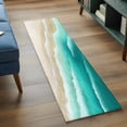 thumbnail image 4 of Turquoise Ombre Oceans 2'x6' Runner Rug, Watercolor Summer Coastal Beach Waves Washable Non-Slip Area Rugs for Hallway Kitchen Floor Bedroom Entryway, Laundry Carpet Decoration Indoor Mat, 4 of 9