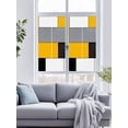 thumbnail image 4 of Static Cling Non Adhesive Window Film, Yellow Grey Geometric Window Privacy Film Frosted, Modern Black White Abstract Art Opaque Window Coverings for Small Windows, Home, 17.7 x 39.3 Inches, 4 of 9