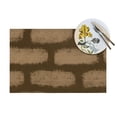 thumbnail image 4 of YFYANG Washable Heat-Resistant Placemats, 70% PVC/30% Polyester, Brown Abstract Pattern Kitchen Table Mat, 12" x 18" 4 Pcs, 4 of 6