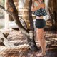 thumbnail image 4 of Traje de baño dividido con lunares en blanco y negro estampado para mujer Conjunto de bikini de cintura alta de dos piezas a la moda (XL), 4 of 8