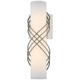 thumbnail image 4 of Beaumont Lane 14" LED Opal Glass Metal Ribbon Bath Bar Light in Pewter, 4 of 5