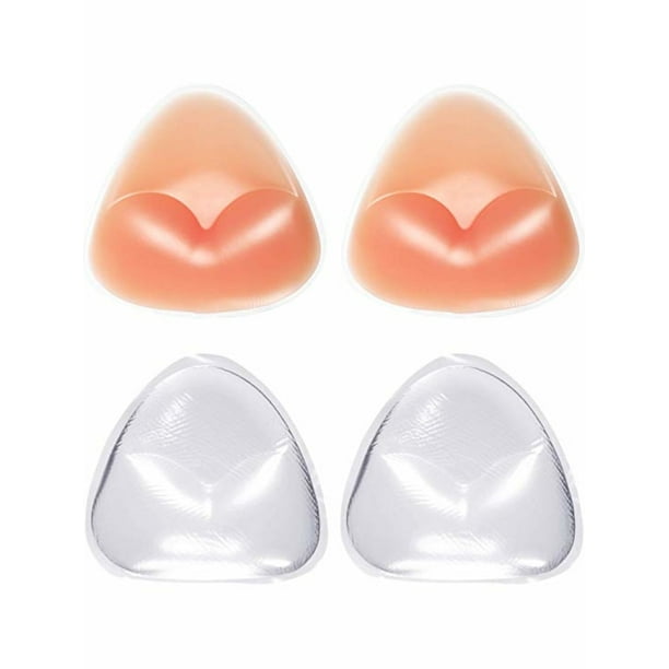 Mascarry - 2 Pairs Silicone Bra Inserts Push-up Breast Pads Reusable Breast Lift Enhancer for