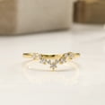 thumbnail image 3 of 10K Yellow Gold Moissanite Classic Irregullar Wedding Ring Jewelry Gifts, 3 of 5