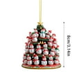 thumbnail image 3 of Snowman Acrylic Christmas Tree Ornaments – Standing Figure Pendant for Holiday Decor – Festive Xmas Tree Hanging Decoration,E, 3 of 4