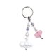 thumbnail image 5 of Llavero de cuentas, creativo, portátil, con forma de gato, ideal como regalo de cumpleaños o Año Nuevo. Rosa y blanco, 5 of 9