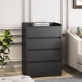 thumbnail image 5 of Modern 4-Drawer Dresser Without Handle, Wooden Storage Cabinet Waterproof Sturdy MDF Frame for Bedroom, Living Room, Entryway, Hallway, Office, 5 of 8