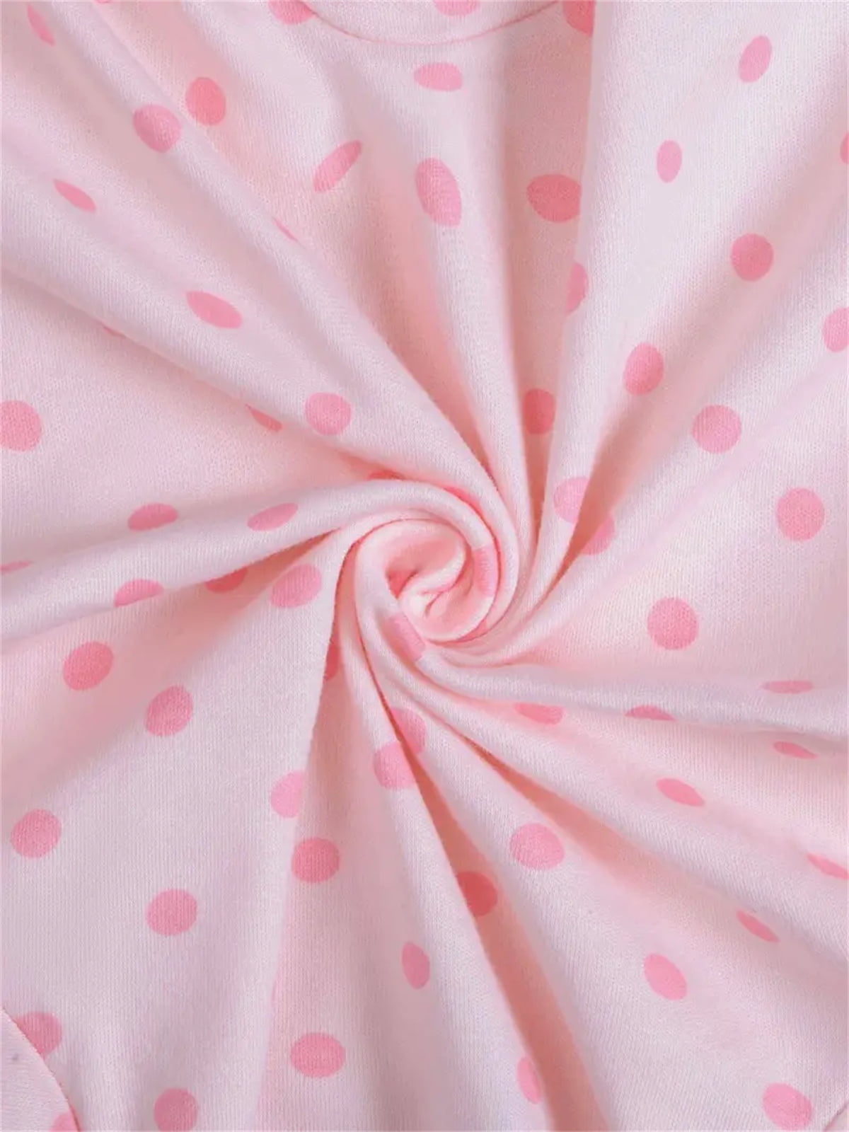 QEFJNO Newborn Baby Girls' 3-pack Sleep and Play Footies Pajamas One-Piece Sleeper Button Jumpsuit Cotton Polka Dots PJs