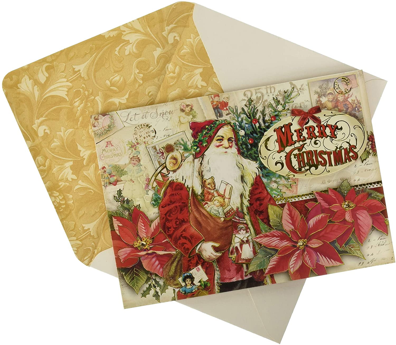 Punch Studio Santa Memories Dimensional Holiday Greeting Cards Set of 12 (42618) Walmart Canada