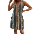 thumbnail image 2 of Ovzne Robes d'Été pour Femmes Robe pour Femme Mode d'Été pour Femmes Imprimé Poche Sans Manches Robe Col en V Robe d'Été Imprimée Liquidation, 2 of 6