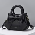 thumbnail image 2 of Faraee Small Purses for Women Leather Crossbody Purse and Handbag Bowknot Top Handle Satchel Fashion Shoulder Tote Bags Black, 2 of 5