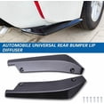 thumbnail image 4 of 1 Pair Car Universal Rear Bumper Lip Wrap Angle Splitters Wings Aprons Anti-Scratch Diffuser Winglet Protector Rear Spat, Gloss Black, 4 of 10