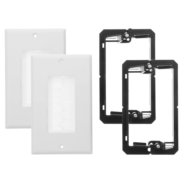 SHISUYAN 1 Set Cable Outlet Plate Cable Wall Plate Light Switch Cover Plate Brush Cable Entry Plate Brush Cable Pass-Through Brush Wall Plate