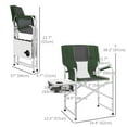 thumbnail image 3 of Outsunny Camping Director Chair with Side Table Cupholder Cooler Bag, Grey, 3 of 10