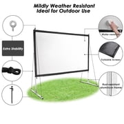 InstaHibit 100 Portable Projector Screen with Stand 16:9 HD Fast Folding Indoor Outdoor Home Theater Backyard Movie