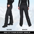thumbnail image 3 of Pantalón de nieve Arctix para mujer, aislante, negro, 2X corto, 3 of 6