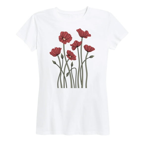 Instant Message - Abstract Poppies - Women's Short Sleeve Graphic T-Shirt