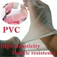 thumbnail image 1 of 100 Pcs Gants Jetables pour Hommes Femmes Gants de Protection en PVC pour le Travail Service Alimentaire Lavage Nettoyage (Transparent, P/M/G/TG), 1 of 4