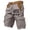 Light Gray, variant on Big And Tall Men's Cargo Shorts With Elastic Waist And Drawstring Featuring Durable Fabric And Contrast Pocket Lining For Summer Work Hiking Fishing Black L
