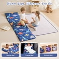 thumbnail image 3 of Toddler Nap Mat, Caveen Sleeping Bag with Blanket and Removable Pillow, Portable Slumber Bags for Daycare and Travel, Easy to Roll, 55"x22", Blue, 3 of 9
