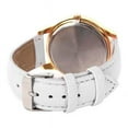 thumbnail image 3 of Bling Gold Women Leather Strap Quartz Wrist Watch White, 3 of 8