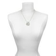 thumbnail image 3 of Delight Jewelry Stainless Steel 12mm Blank Disc with Flange - Hockey Ring Charm Necklace, 18", 3 of 4
