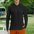 thumbnail image 2 of Fgnfyis Men's Lightweight Hoodie Summer Casual Pullover Sweatshirt with Raglan Sleeves Breathable Comfortable Streetwear for Daily Wear Mens Sweatshirt Black M, 2 of 5
