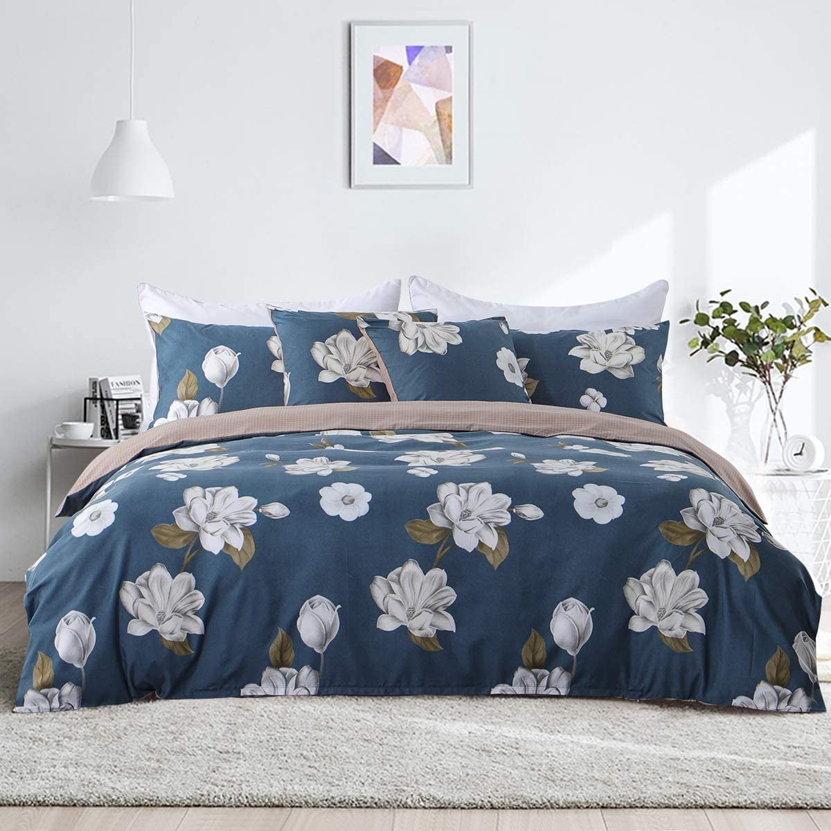 Duvet Cover Sets Zipper Closure Duvet Covers King Size (104"x90") with
