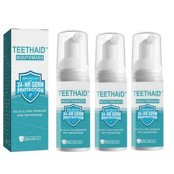 3pcs Teethaid Tooth cleaning mousse teeth yellow smoke stains tartar removal mouth anti-cavity fresh breath oral Whitening press toothpaste